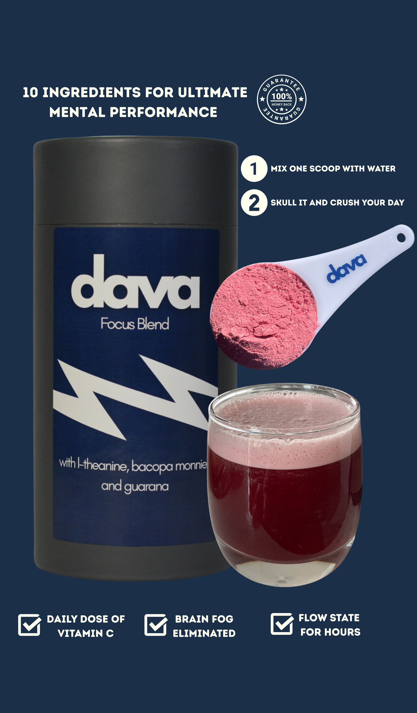 Dava Focus Blend: Natural Energy That Eliminates Brain Fog in 15 Minutes and Sharpens Your Mind Long-Term